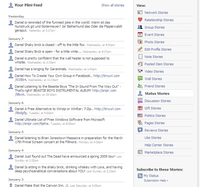 statuses for facebook. Log into Facebook.